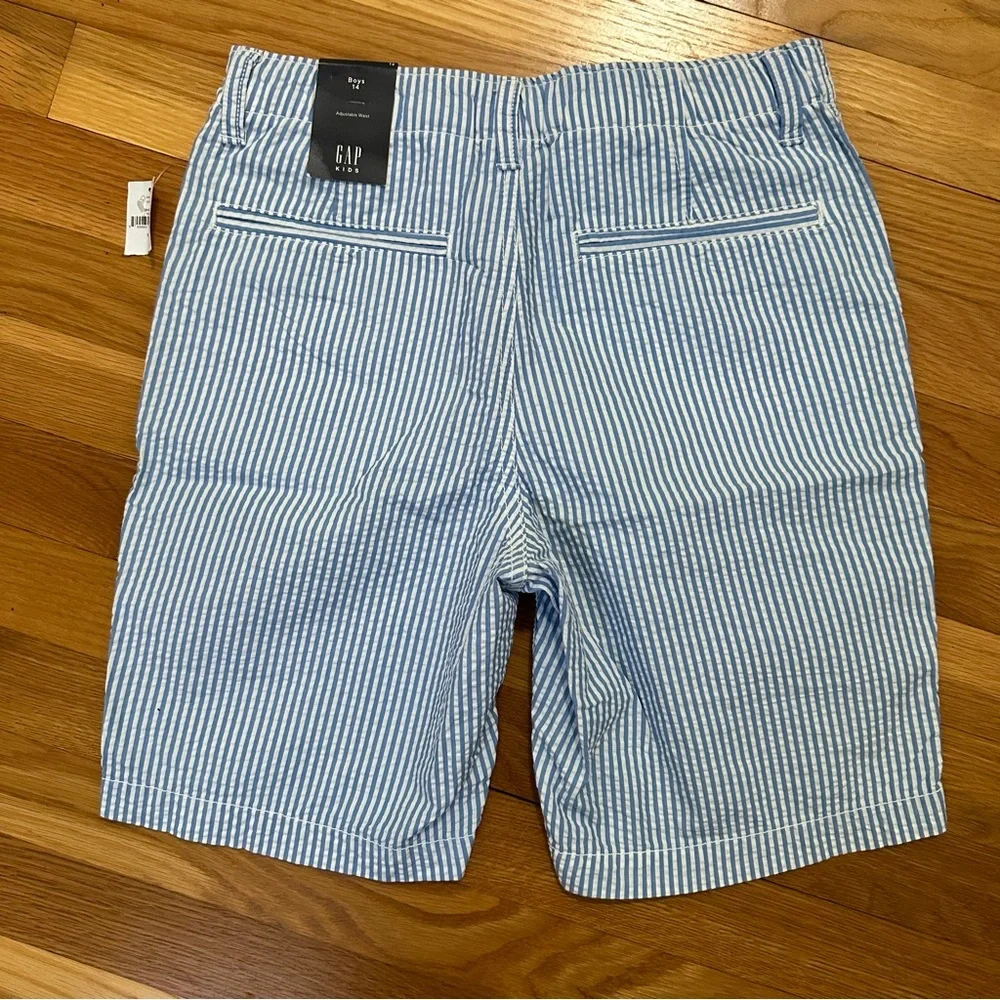 NEW NWT Boys size 14 Gap Seersucker Shorts with Adjustable Waist Gingham